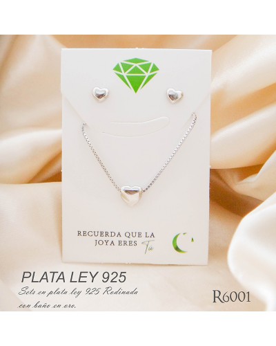 Collar De Corazón En Plata Ley 925