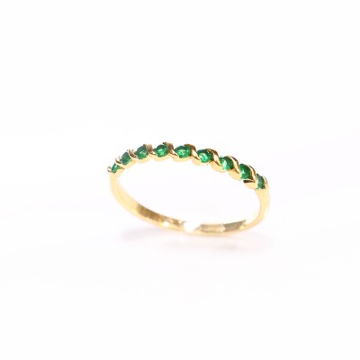 Anillo lazos verdes en Covergold
