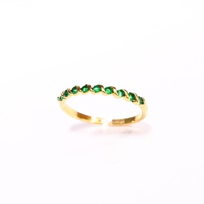 Anillo lazos verdes en Covergold