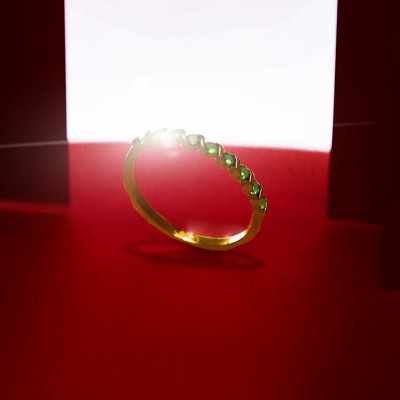 Anillo lazos verdes en Covergold