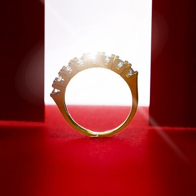 Anillo brillante en covergold