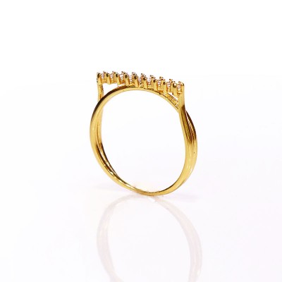 Anillo lazo cruzado en covergold