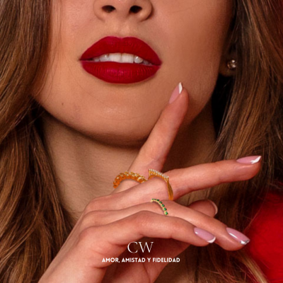 Anillo doble sencillo en covergold