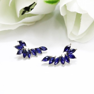 Aretes sencillos de Marquis Azul