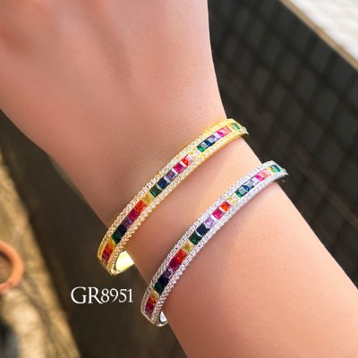 Pulsera aro de circones multicolor