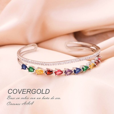 Pulsera aro doble multicolor