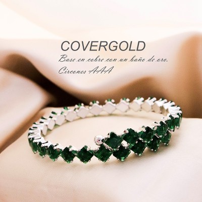 Pulsera de circones verdes