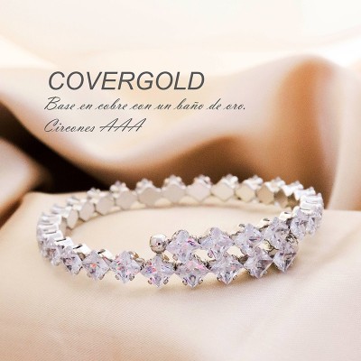 Pulsera de circones blancos