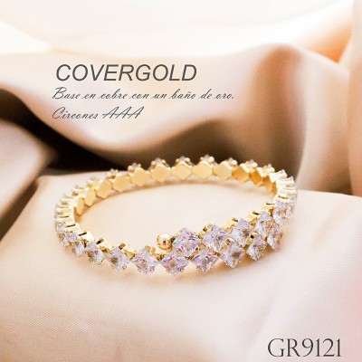 Pulsera de circones blancos