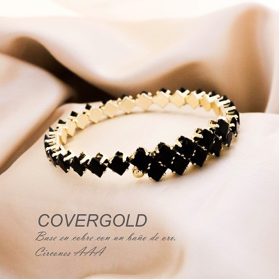 pulsera de circon negro