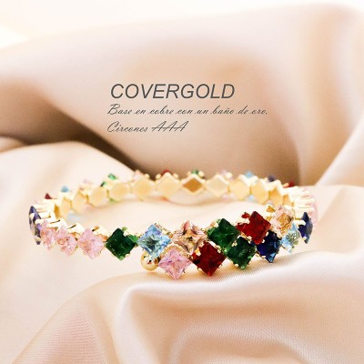 Pulsera de circones multicolor