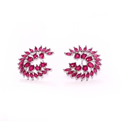 Aretes arbusto de marquise fucsia