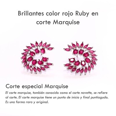Aretes arbusto de marquise fucsia