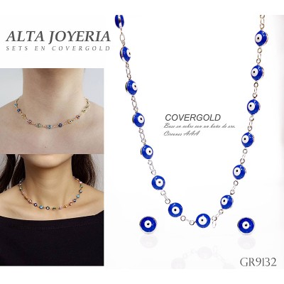 Collar ojo turco azul covergold