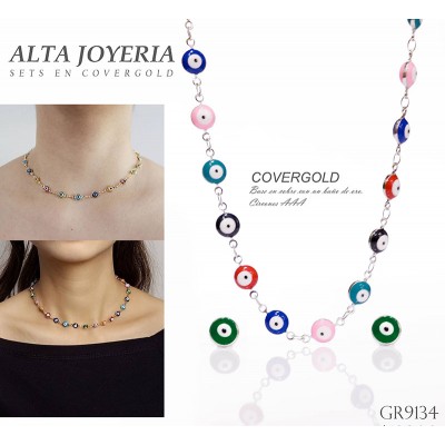 Collar ojo turco multicolor covergold