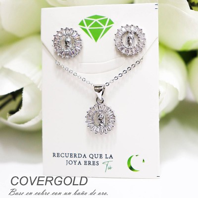 Collar de la virgen de Guadalupe en covergold
