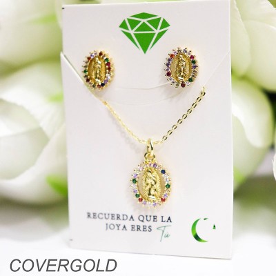 Collar de la virgen de guadalupe multicolor