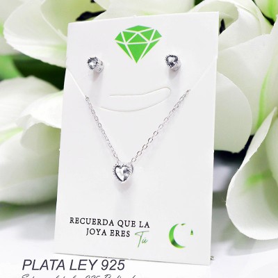 Collar de corazón en Plata 925
