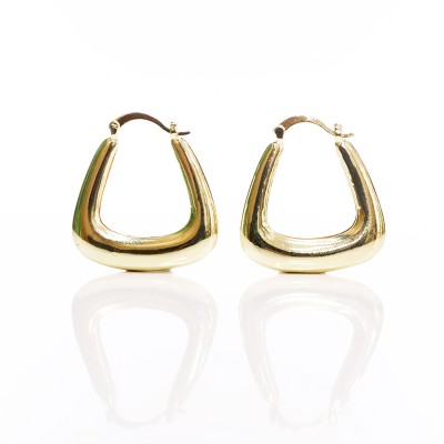 aretes triangulares chunky en covergold