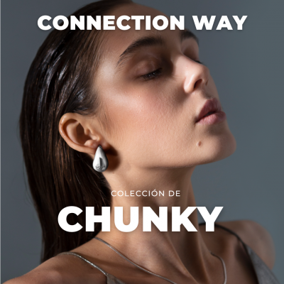 aretes triangulares chunky en covergold