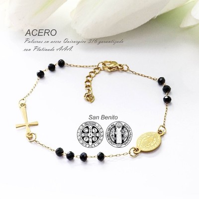 Pulsera de la virgen de Guadalupe en acero