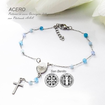 Pulsera de san Benito en acero