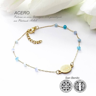 Pulsera de san Benito en acero