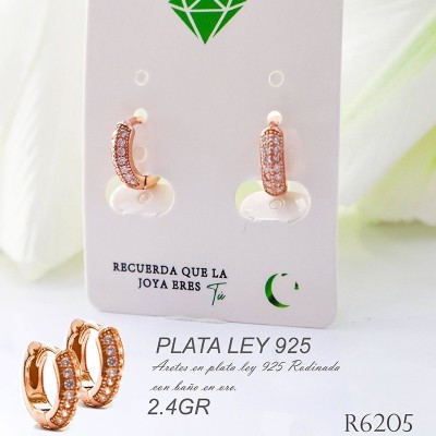 Candongas en plata ley 925 GR 2.4
