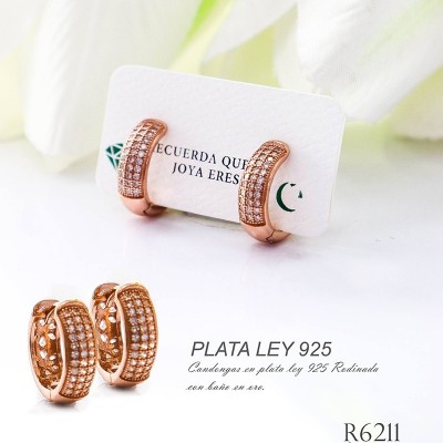 Candongas en plata ley 925