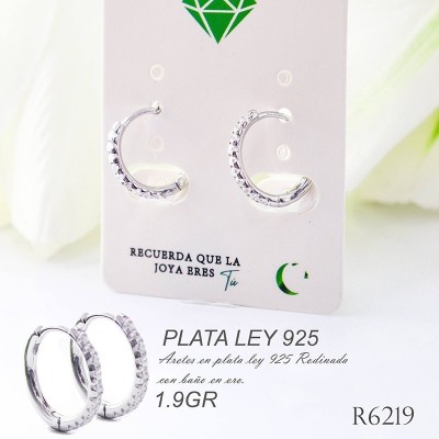 Candongas en plata ley 925 GR 1.9
