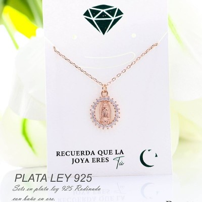 Collar de virgen en plata ley 925