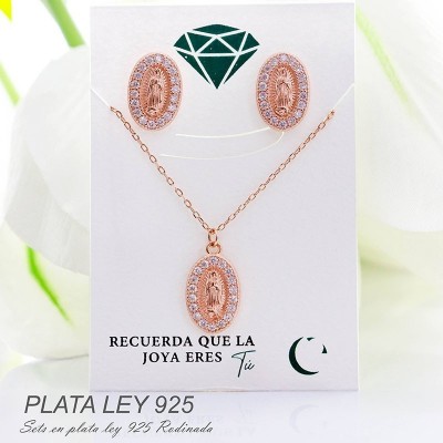 Set de la virgen  en plata ley 925