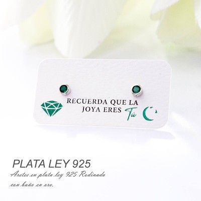 Aretes en plata ley 925