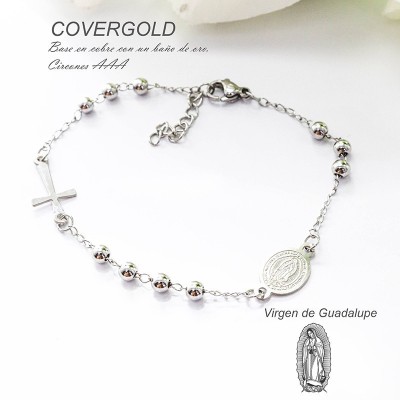 Pulsera de la virgen de Guadalupe en covergold