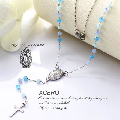 Camándula de la virgen en acero