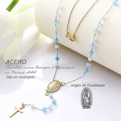 Collar con dije de cruz en covergold