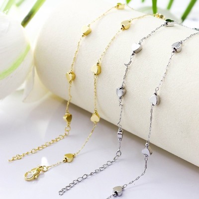 Cadena de corazones en covergold paquete x 10