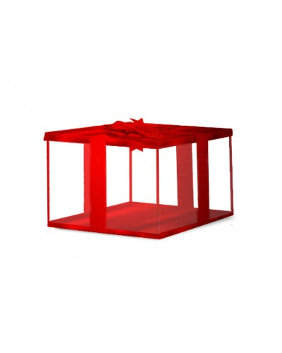 Caja de acetato con lazo