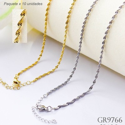 Cadena en covergold paquete x 10