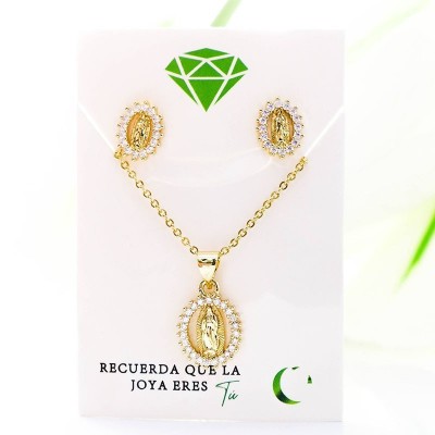 Set de la virgen de Guadalupe en covergold