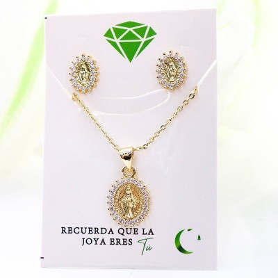 Set de la virgen de Guadalupe en covergold