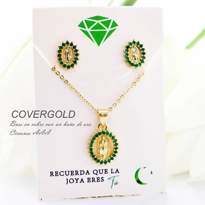 Set de la virgen de Guadalupe en covergold