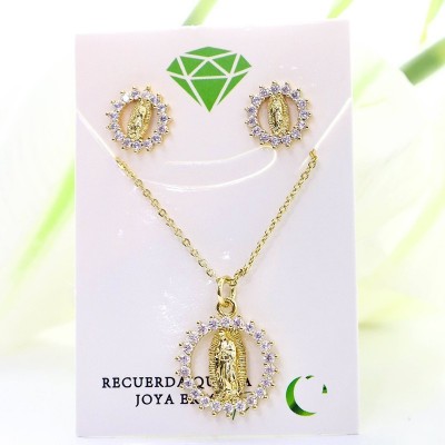 Set de la virgen de Guadalupe en covergold