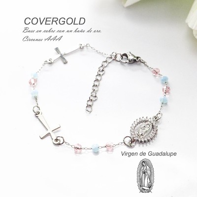 Pulsera de la virgen de Guadalupe en covergold