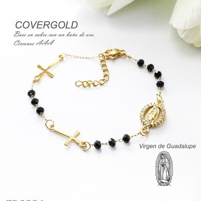 Pulsera de la virgen de Guadalupe en covergold