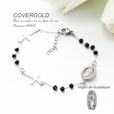 Pulsera de la virgen de Guadalupe en covergold