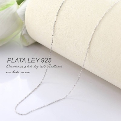 Collar en plata ley 925 con baño en Rodio