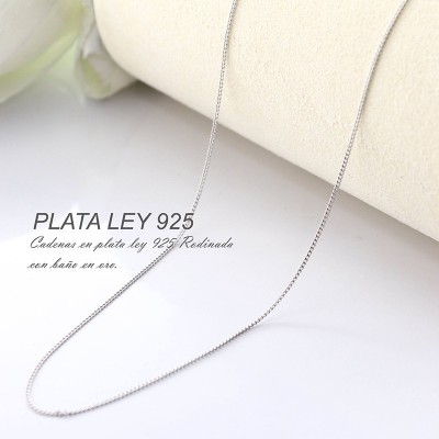 Collar en plata ley 925 con baño en Rodio