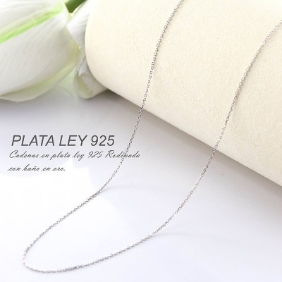Collar en plata ley 925 con baño en Rodio