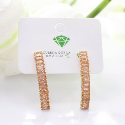 Aretes en covergold con baño en Rodio